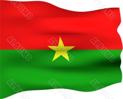 3D Flag of Burkina Faso