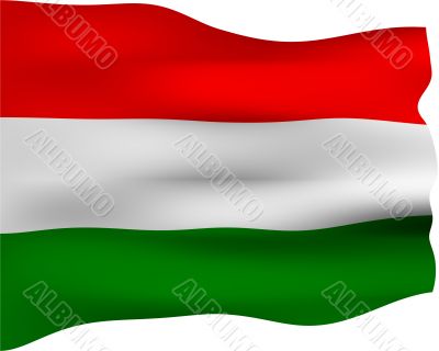 3D Flag of Hungary