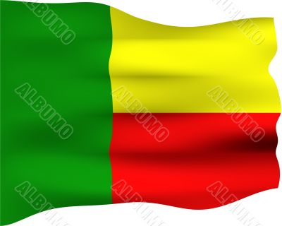 3D Flag of Benin