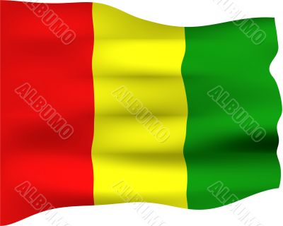 3D Flag of Guinea