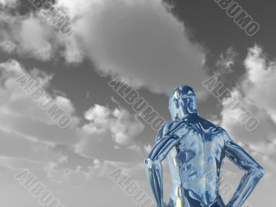 chrome man figure