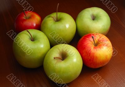 Colored apples