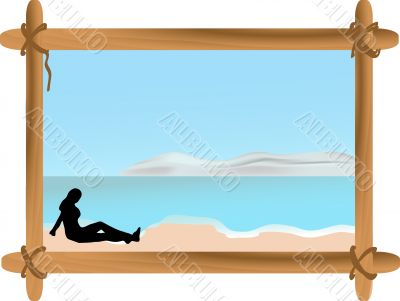 Seascape in frame
