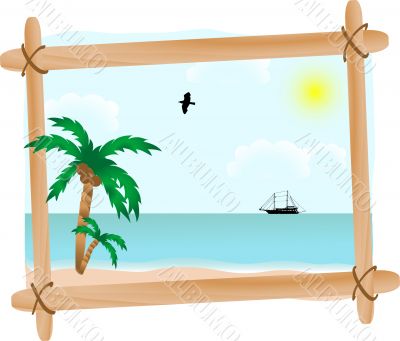 Seascape in frame