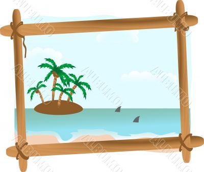 Seascape in frame