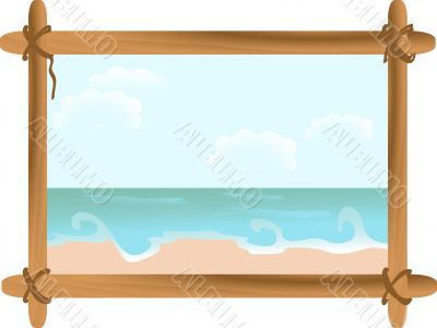 Seascape in frame