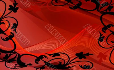 Abstraction red background