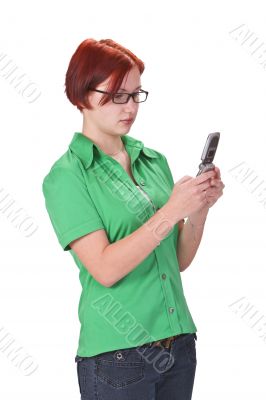 Girl with mobile phone
