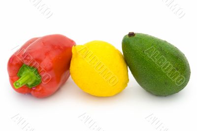 sweet pepper, lemon and avocado