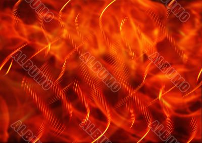 Abstract background with a burning flame