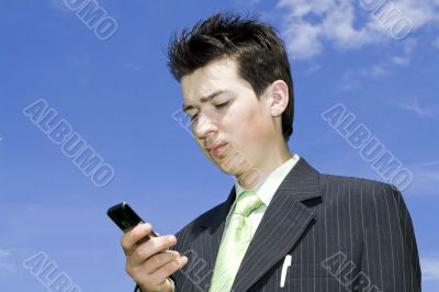 Businessman with cellphone
