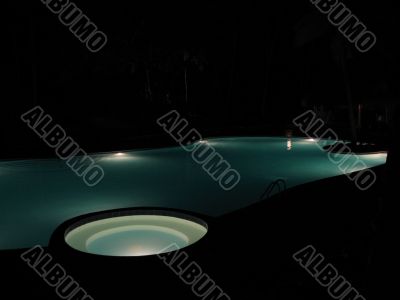 pool at night