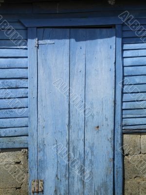 old blue door