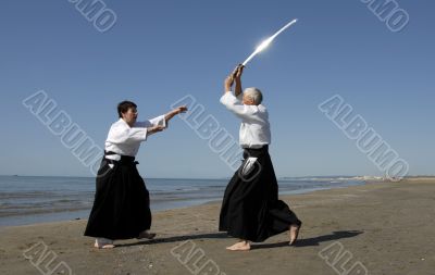 aikido on the beach