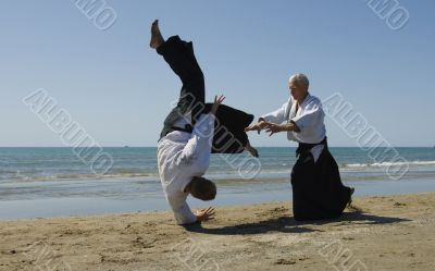 aikido on the beach