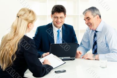 Business group at work