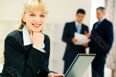 Secretary at work