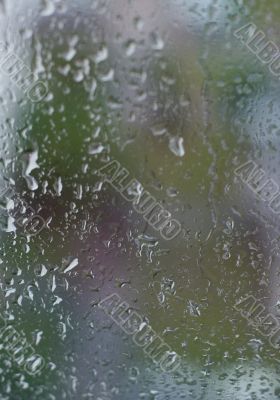 raindrops on window