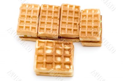 waffle on white