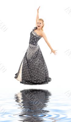 singer on white sand