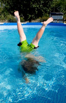 Boy Swimming
