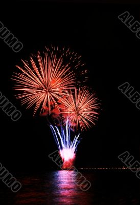 ice cream on cone fireworks