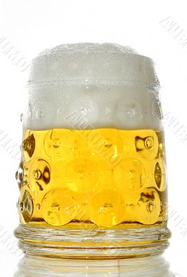 Glass of beer close-up