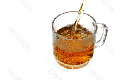 Transparent cup of tea