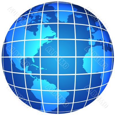 Blue globe