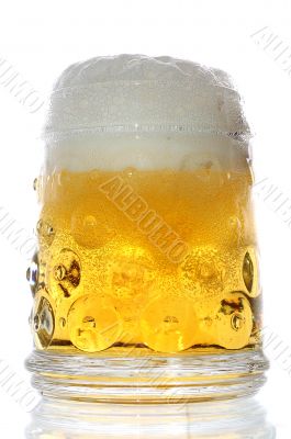 Glass of beer close-up