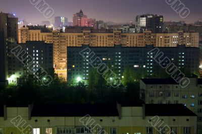 urban city at the night