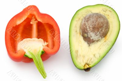 sweet pepper and avocado