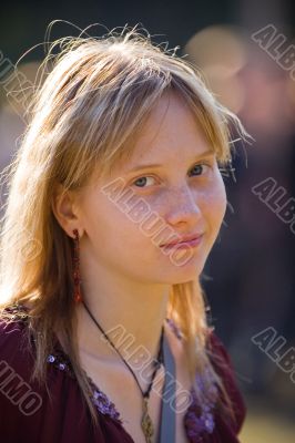smiling blond girl