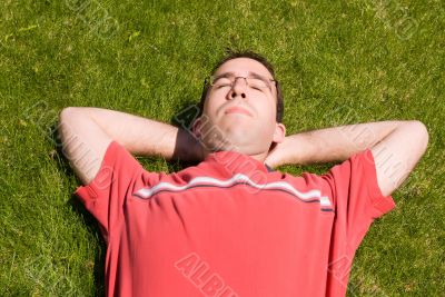 Man Relaxing In The Sun