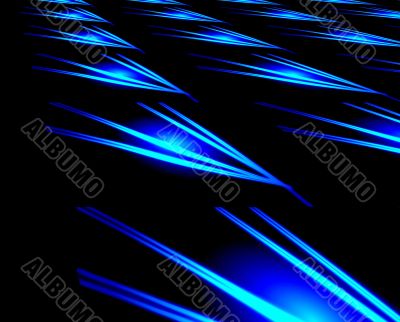 Blue neon abstract