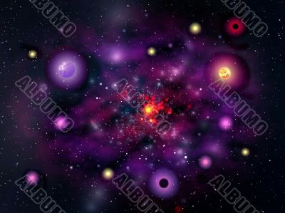 Violet galaxy