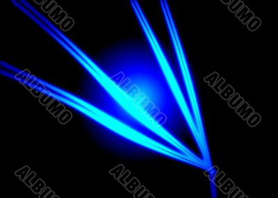 Blue neon abstract