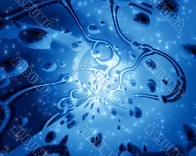 Blue bubbles fantasy