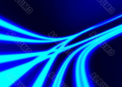 Blue neon abstract