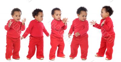 photographic sequence of a baby