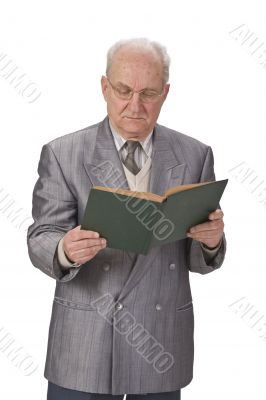 Senior man reading