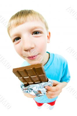 Eating chocolate