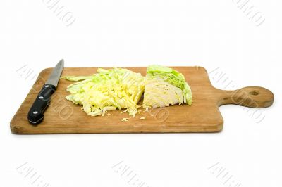cut fresh cabbage