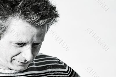 Middleaged business man in thoughts