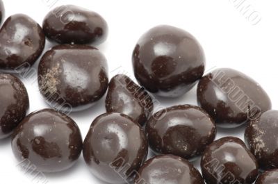 Almonds in Chocolate close up