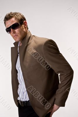 cool looking hunk with sunglasses