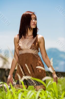 young woman outdoors
