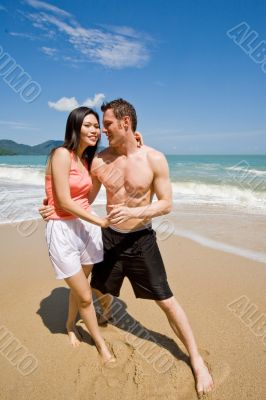 young couple enjoying their vacation