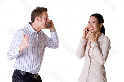 talking over the phone