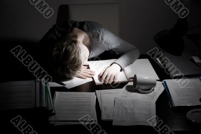 asleep working overhours